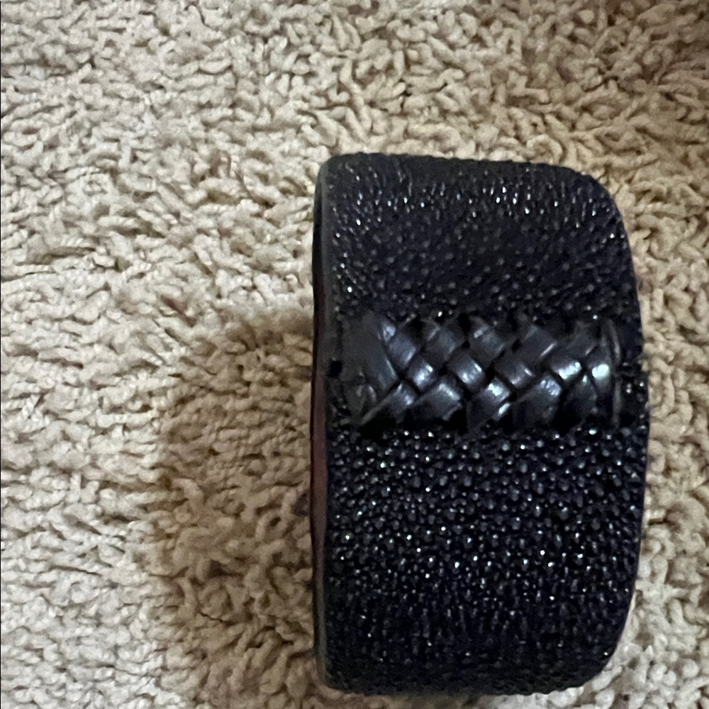 David Hodges Black Leather Bracelet - Picture 7 of 9